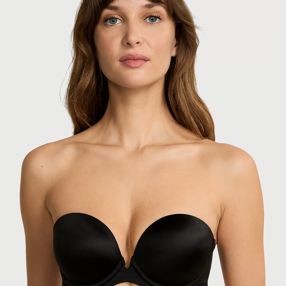VICTORIA'S SECRET Very Sexy Push-Up Strapless Bra - BLACK - Size 34 C